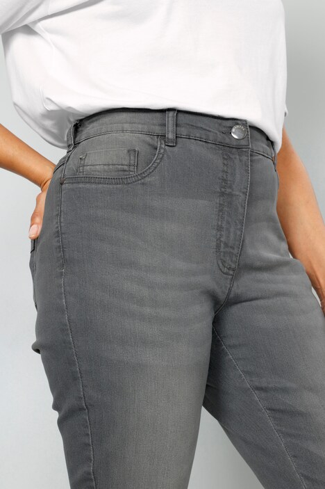 7/8-Jeans, Slim Fit, Fransensaum mit Zierperlen, 5-Pocket
