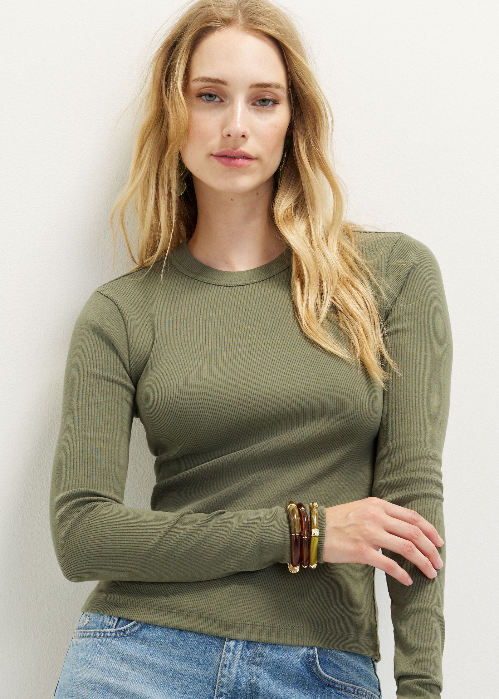 Longsleeve met rib