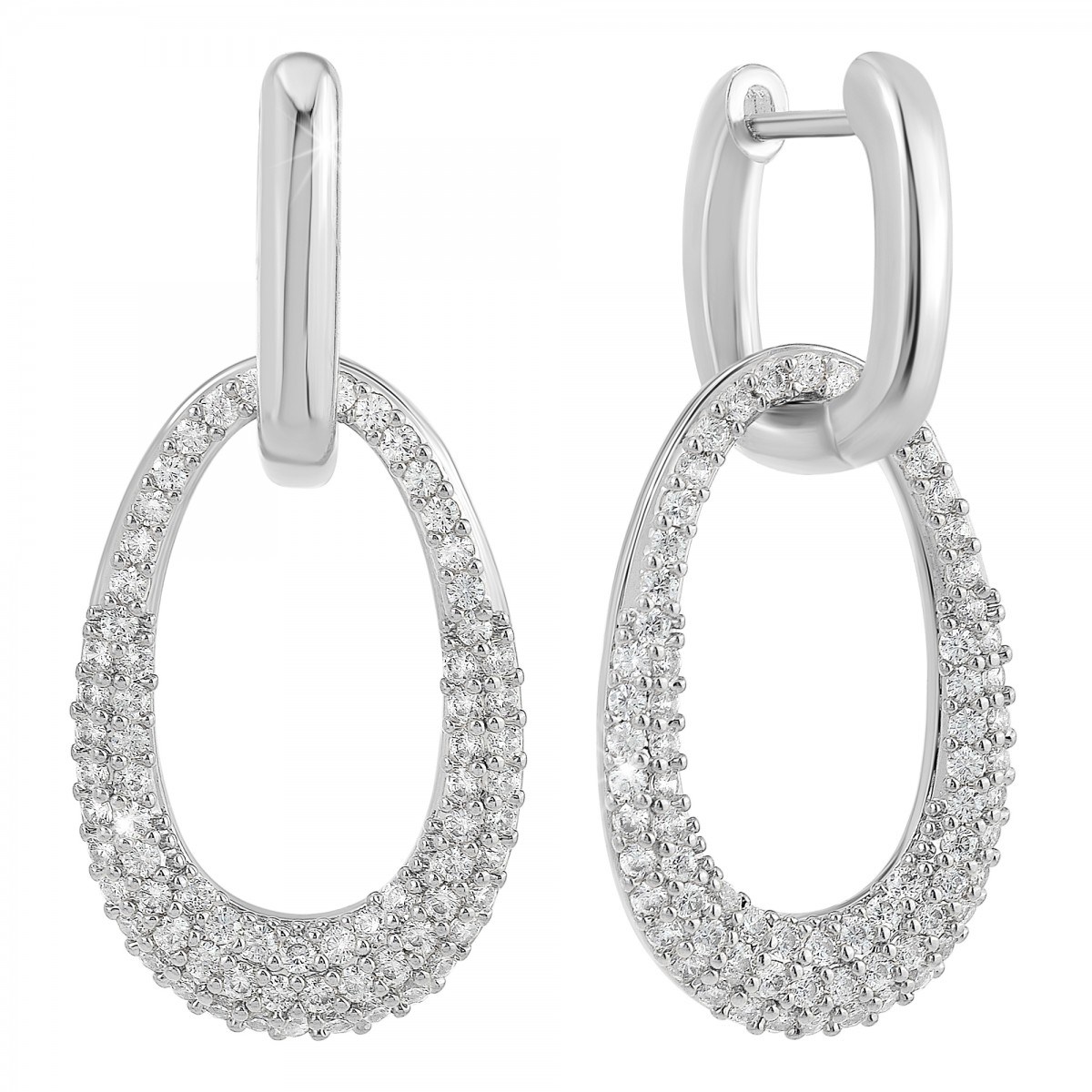 Boucles d'oreilles SC Crystal ornées de Cristaux scintillants