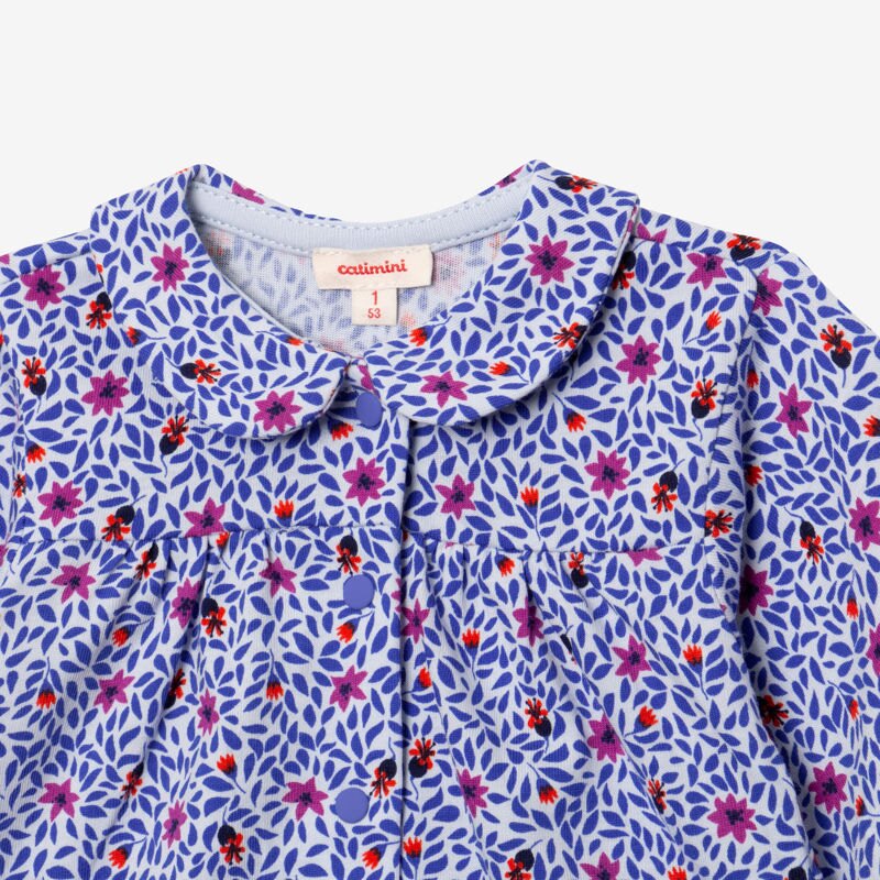 T-shirt bébé fille micro fleurs pressions beige Catimini Beige