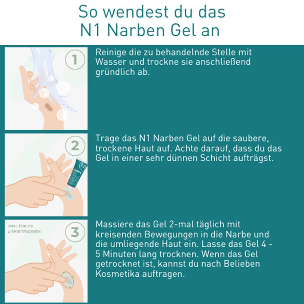 N1 Narbengel – reduziert Hautverdickungen, Rötungen, Verfärbungen & Schmerzen