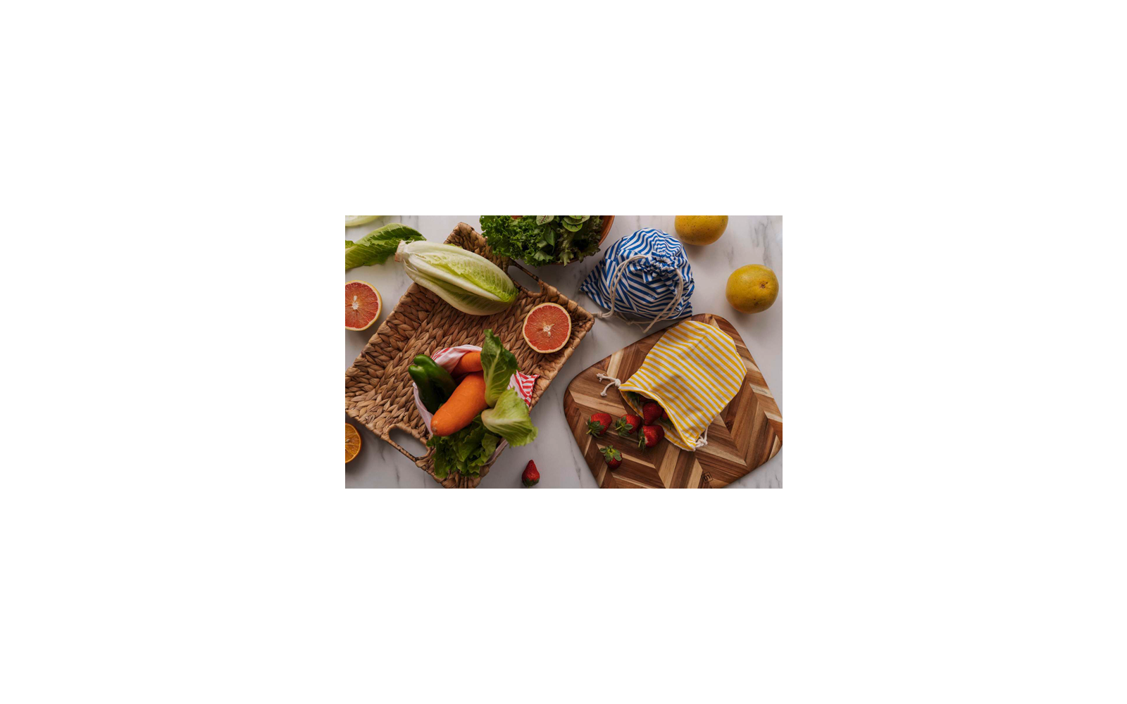 Nuts Innovations Obst und Gemüsebeutel 3er Set Jeans