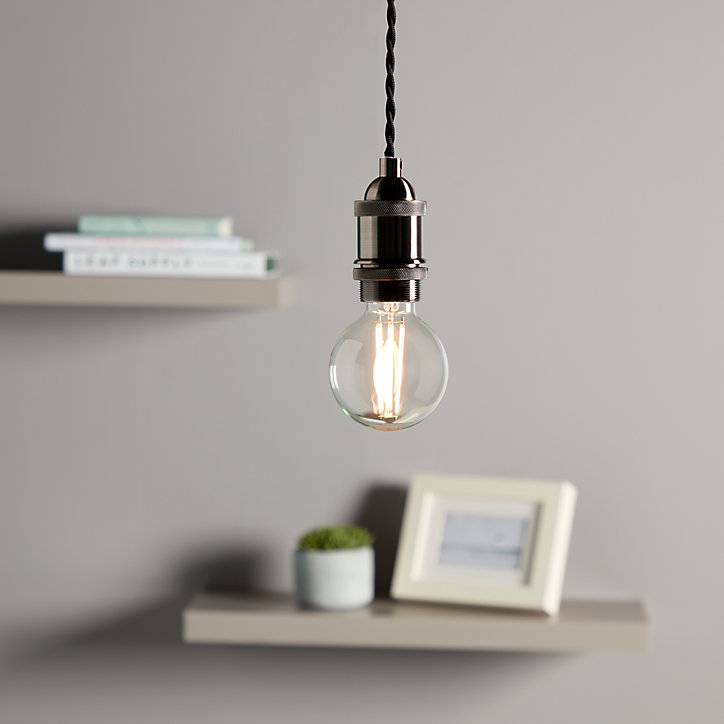 Ampoule à filament globe LED Diall E27 Ø80mm 12W=100W blanc chaud