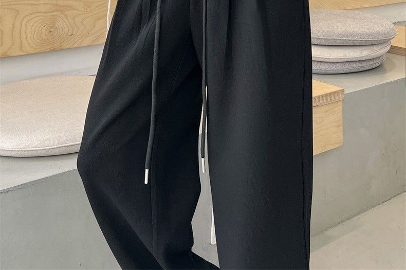 Horrysonie - High Rise Plain Inverted Pleated Wide Leg Pants
