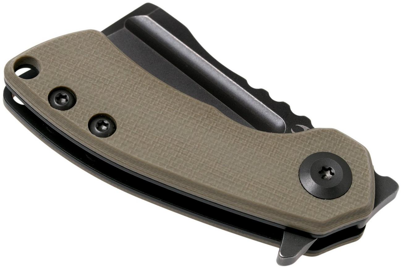 Kansept Mini Korvid T3030A2 Black, Sand G10 zakmes, Justin Koch design