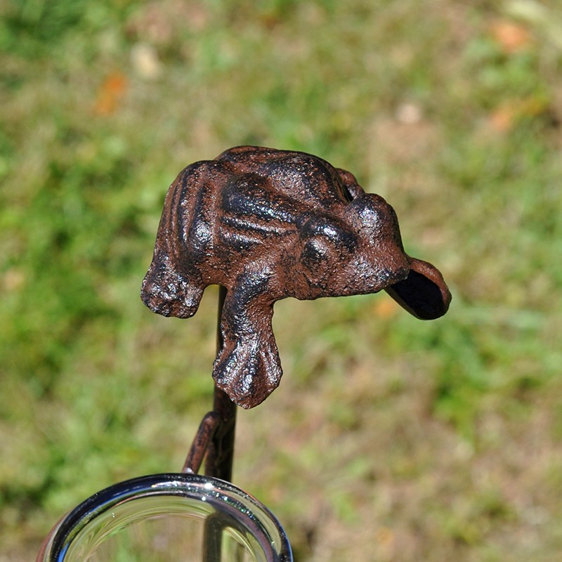 Pluviomètre jardin grenouille 71x8x10cm