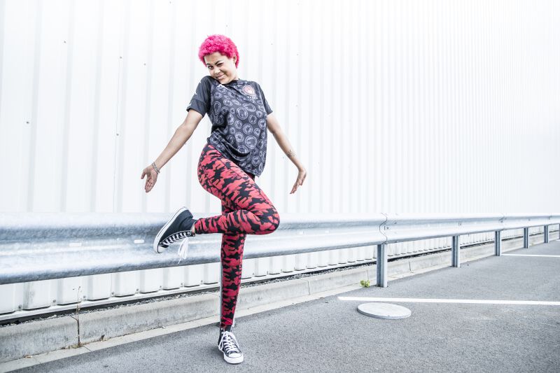 Leggings Rouge Camouflage Avec Poches Latérales | Rock Rebel by EMP Legging