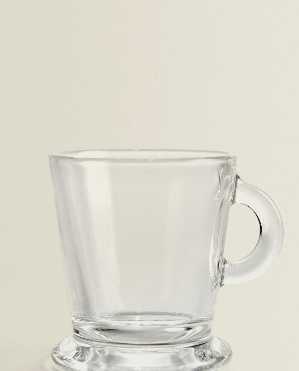 XÍCARA DE CAFÉ EXPRESSO DE VIDRO TRANSPARENTE