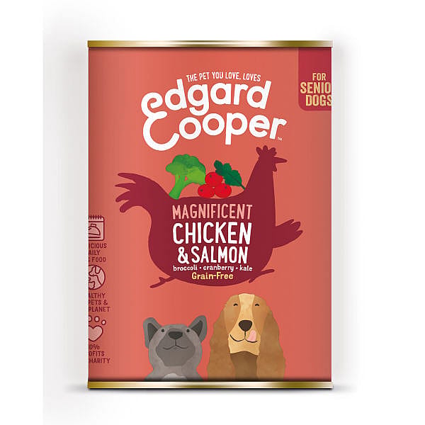 Edgard & Cooper Senior Blikjes Kip en Zalm 6 x 400 gram