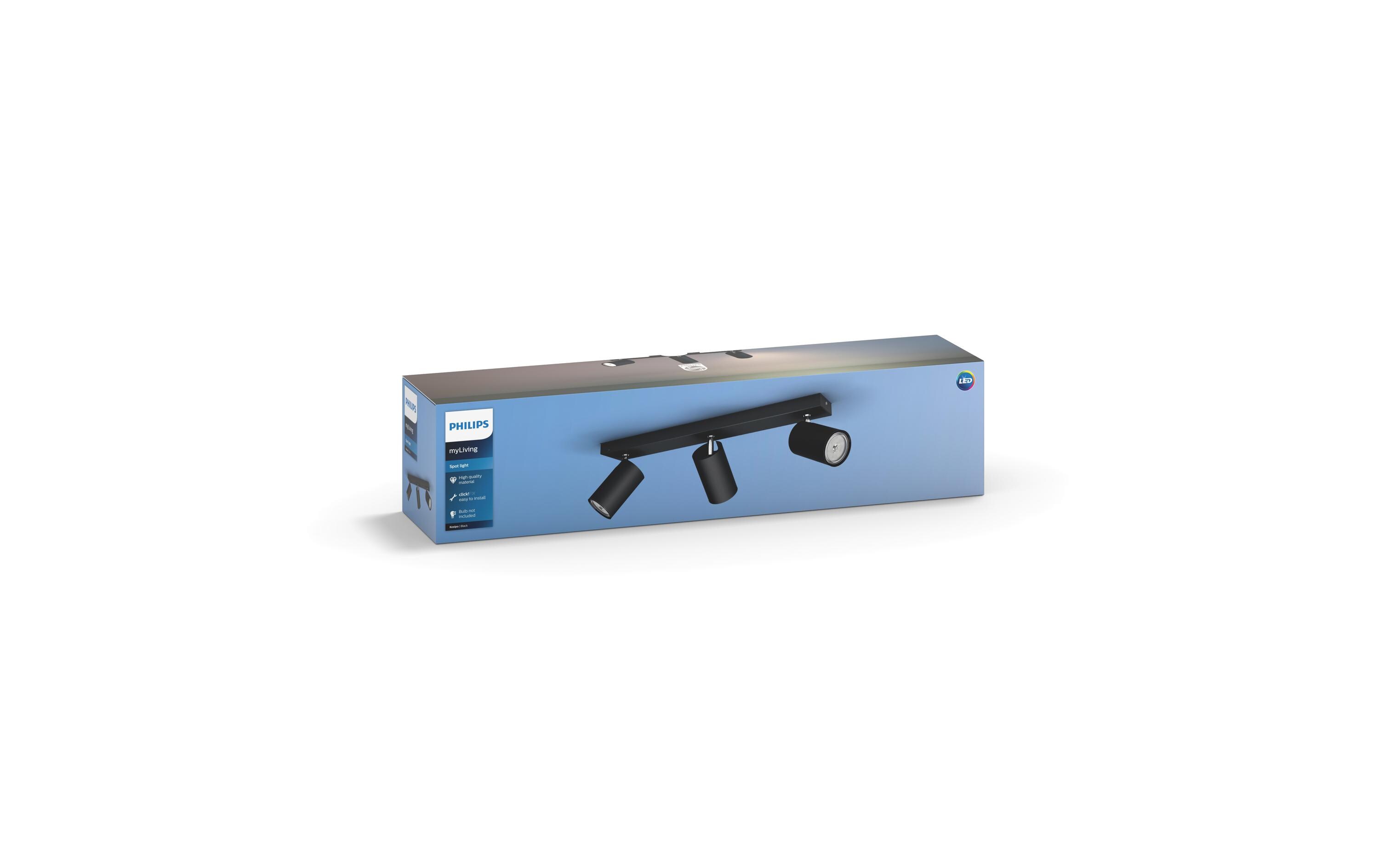 Aufbauspot Kosipo, 2 x GU10, 5.5 W, SchwarzMyLiving Aufbauleuchte mit beweglichem Leuchtenkopf