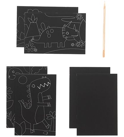 Ooly Scratch and ScribBlå Mini S?t - Dino Days