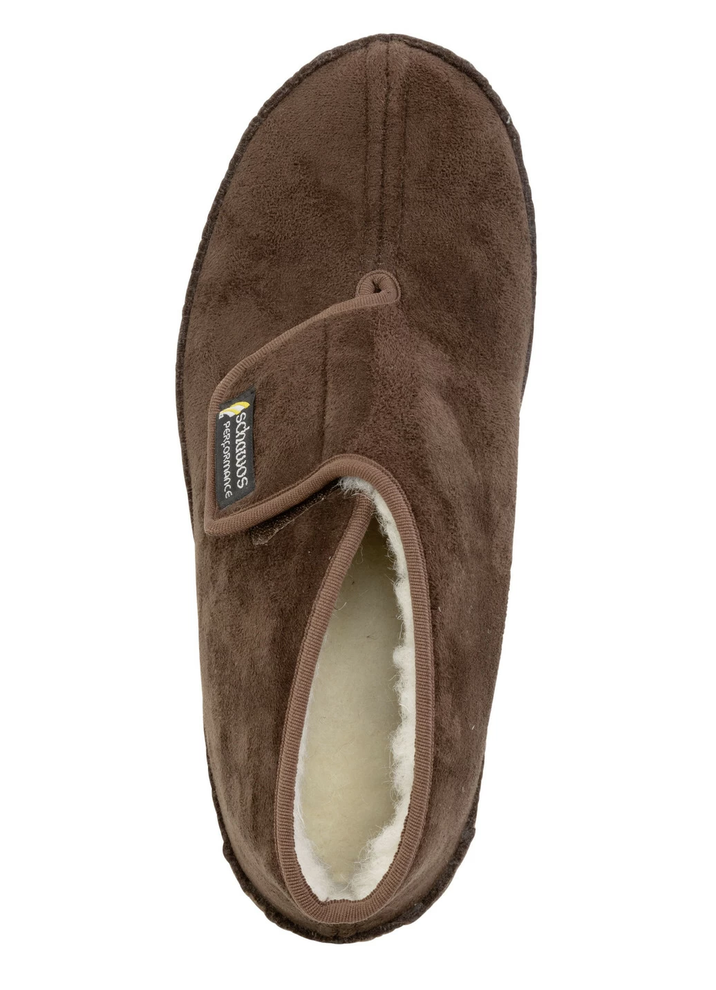 Stiefelette aus Veloursmaterial mit Klettverschluss