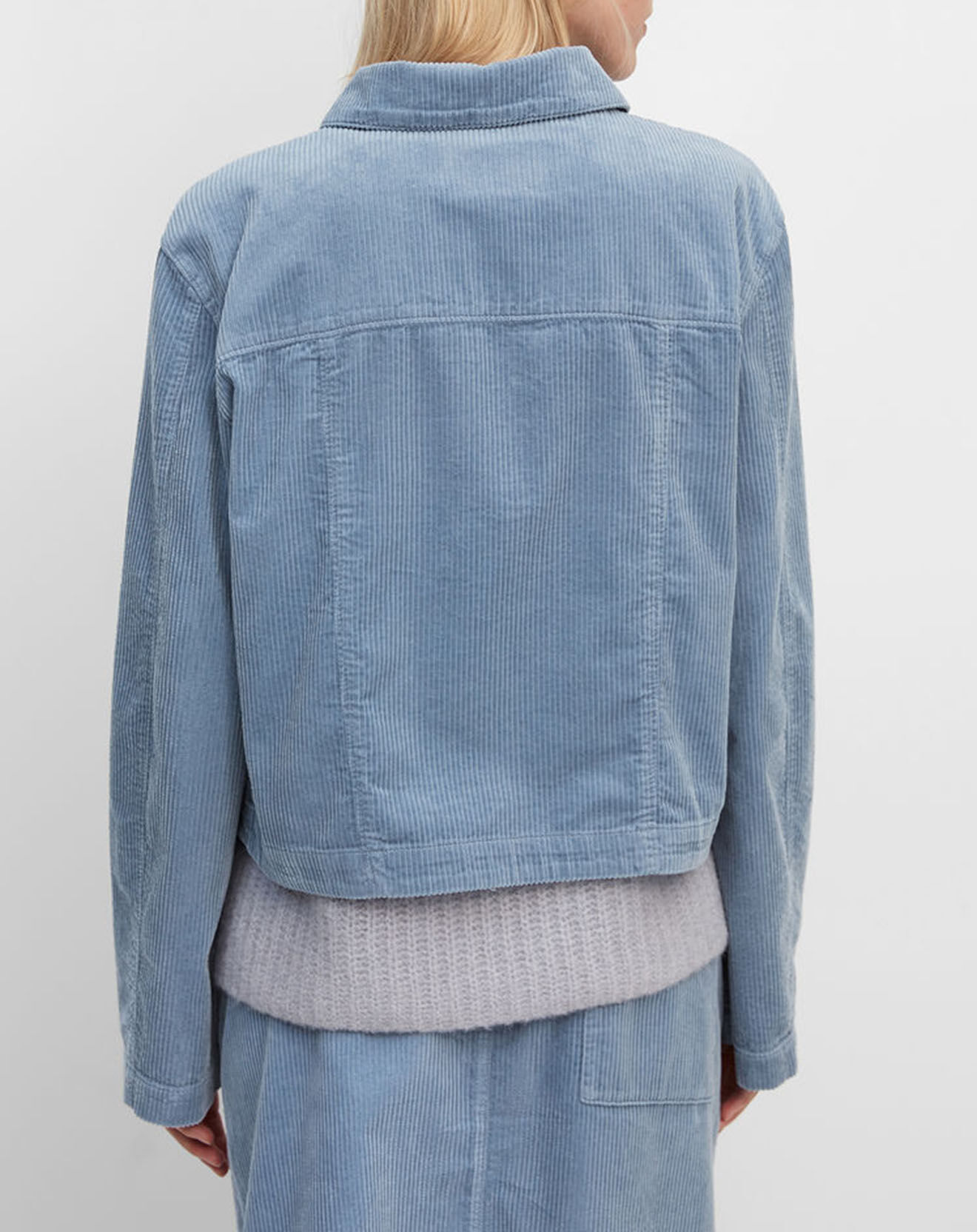 Marc O'Polo Veste courtes en Velours côtelé bleu ciel