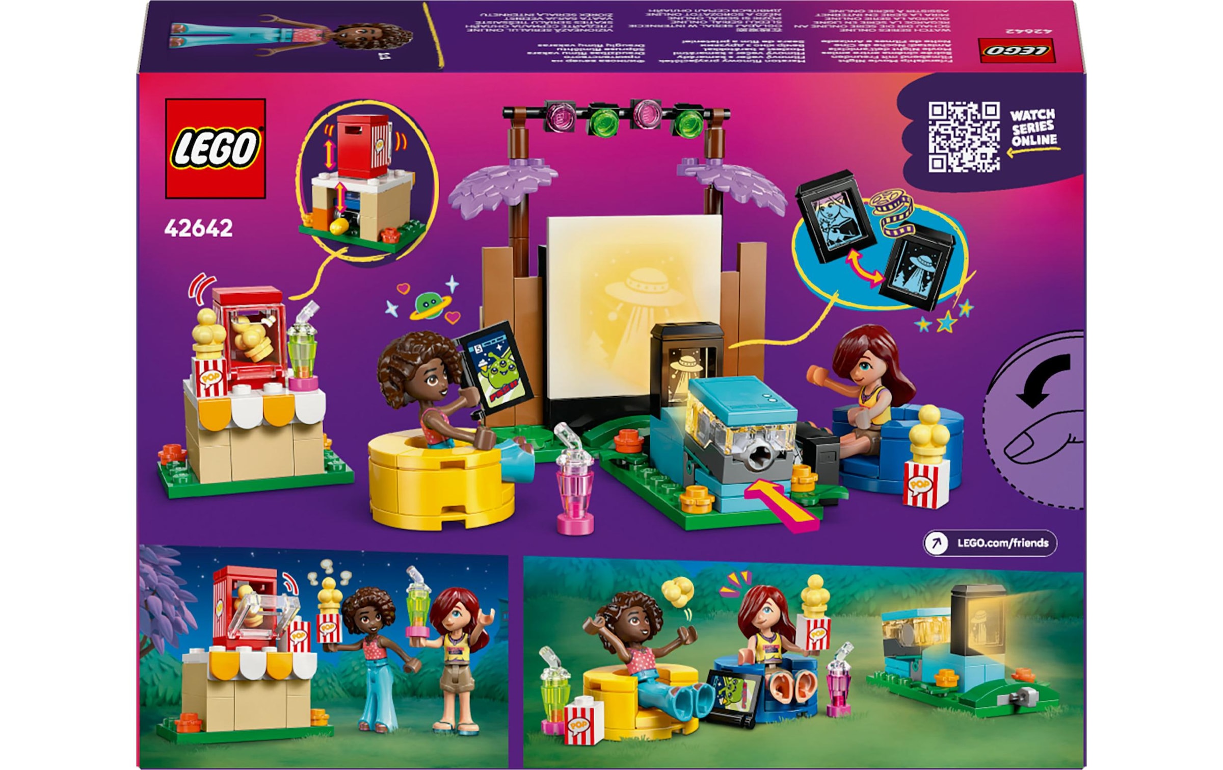 LEGO® Spielbausteine »Friends Filmabend mit Freunden 42642«