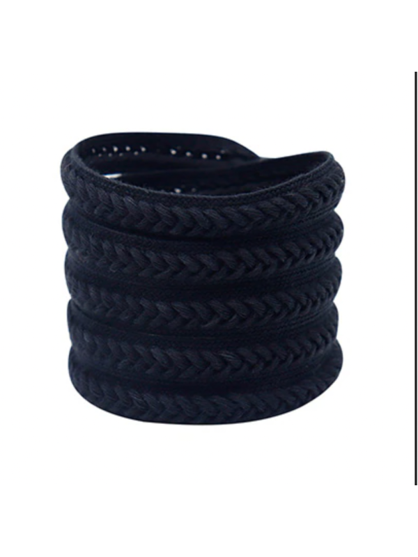 Lacets plats épis Noir - 120 cm