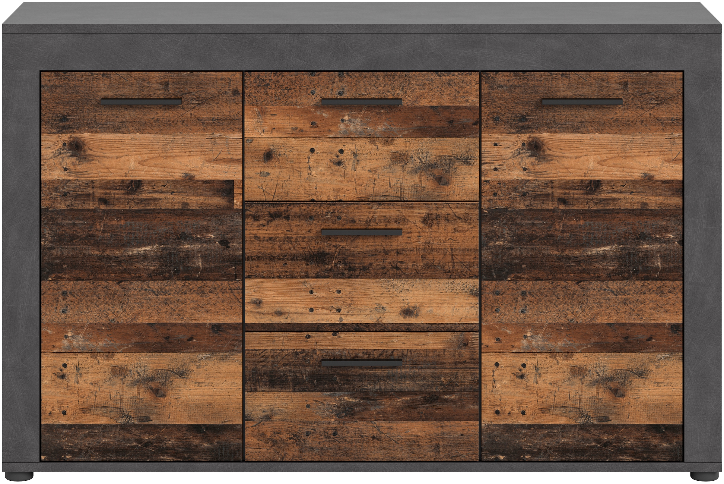 INOSIGN Sideboard »Aosta, Breite 125 cm, in verschiedenen Farbausführungen« mit 2 Türen und 3 Schubkästen, Wohnzimmer, Kommode, Schrank