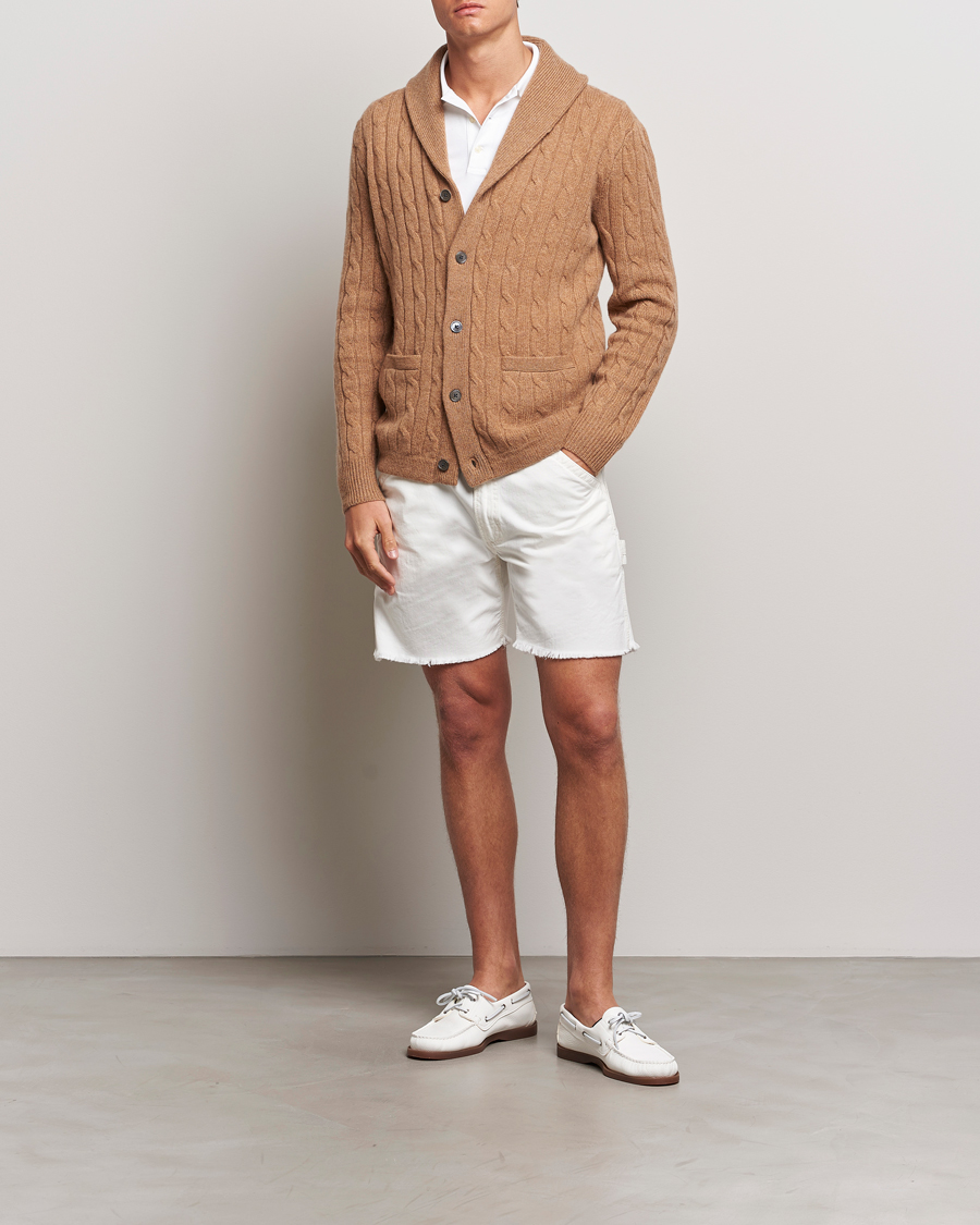 Polo Ralph Lauren Garment Dyed Rustic Worker Shorts Deckwash White