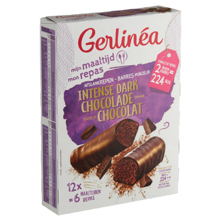 Gerlinéa Maaltijdreep Intense Dark Chocolade 12ST