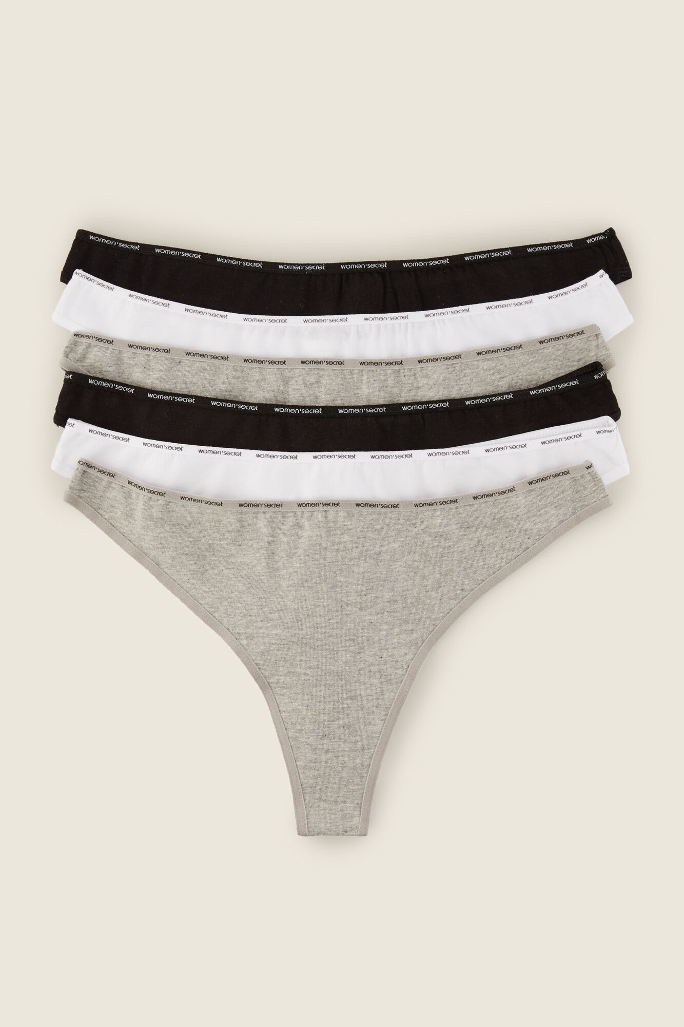 Pacote com 6 tangas de algodão orgânico - estampadas
