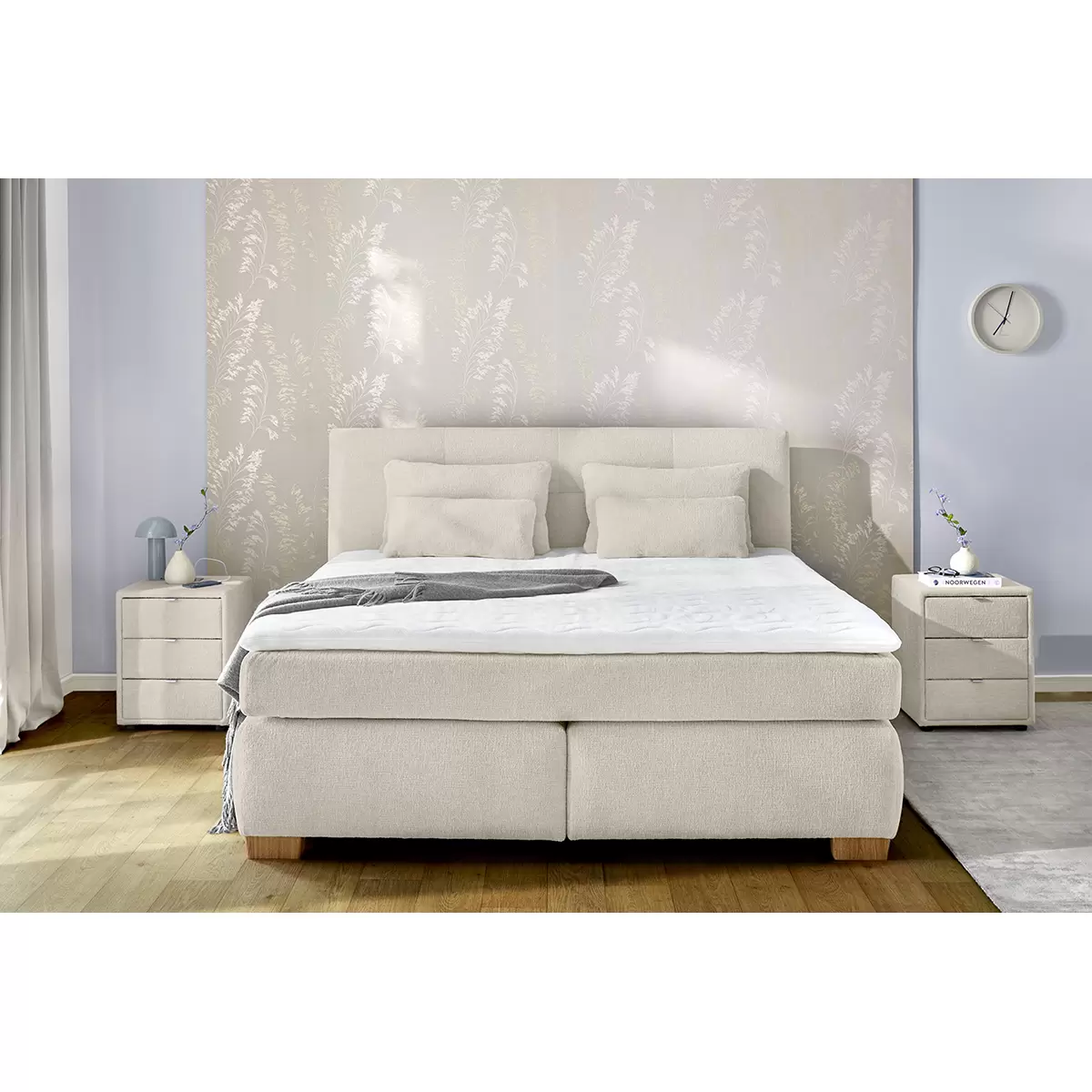 Boxspringbett Udo 180x200 Beige