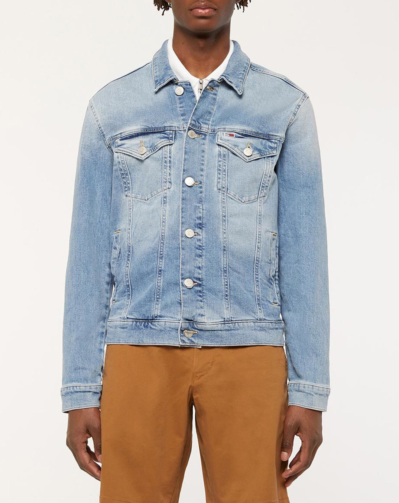 Tommy Jeans Veste en jean Trucker Bf5111 bleu clair
