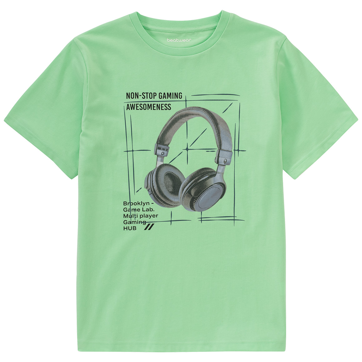 Beatwear Jungen T-Shirt mit Prints hellgrün
