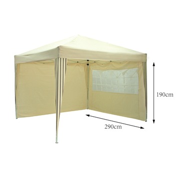 Partytent Zijwanden Havana Corfu Ecry/Antraciet Streep 2st