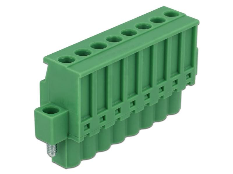 Delock Hutschiene/DIN Rail Terminalblock 8Pin Delock Terminalblock Set für Hutschienen 8 Pin mit Schraubverriegelung