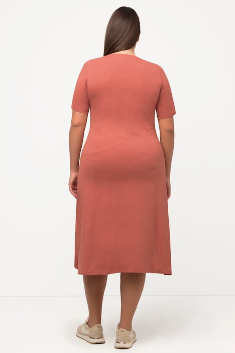 Jerseykleid, Quernaht, Halbarm, Biobaumwolle