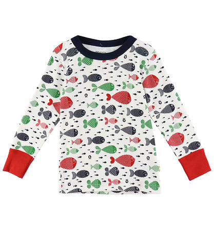 Katvig Bluse - Navy m. Fisch