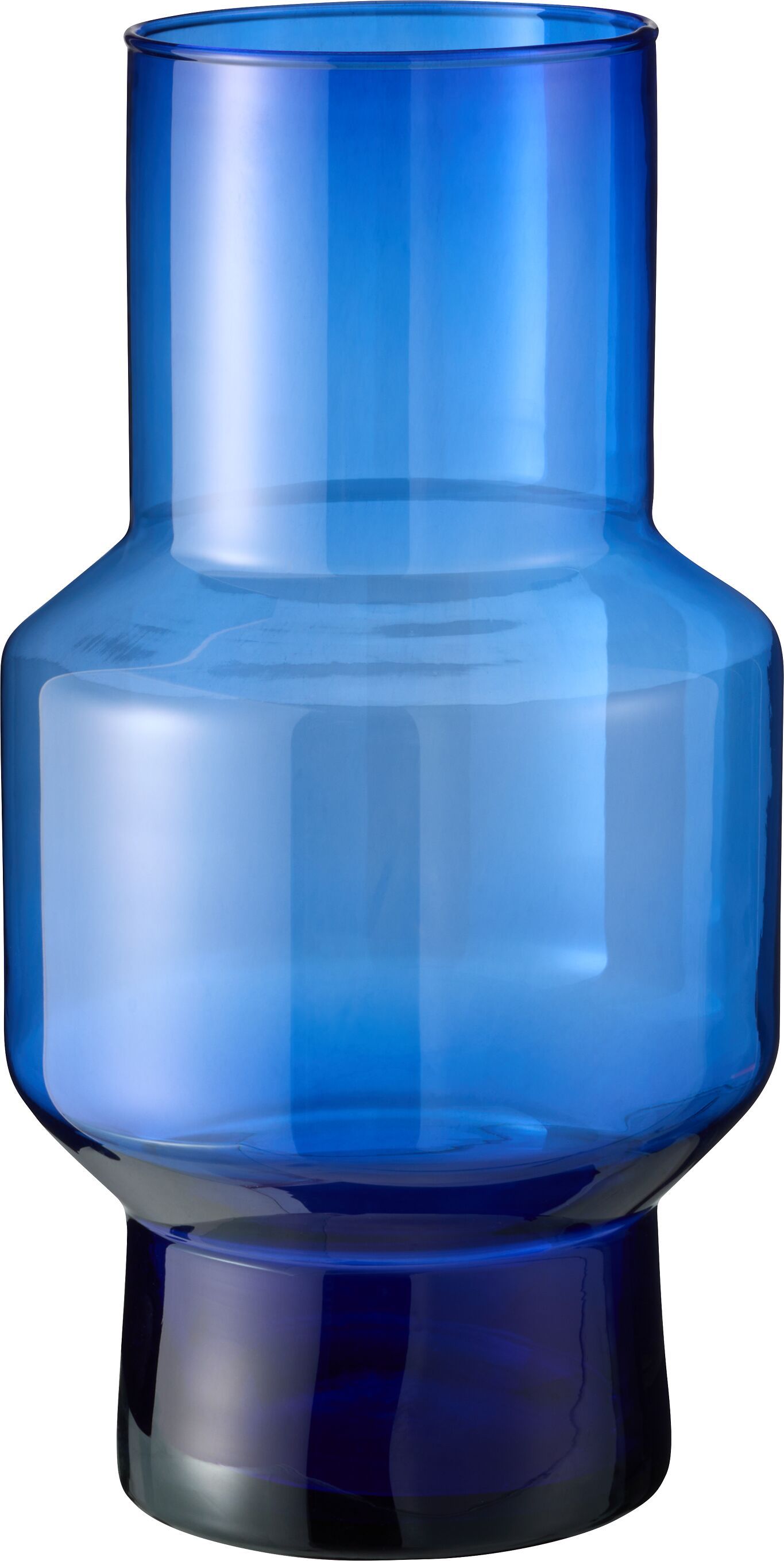 OLIVIA Vase Recyclingglas blau H35 D19cm - Dunkelblau / H: 35.0 cm