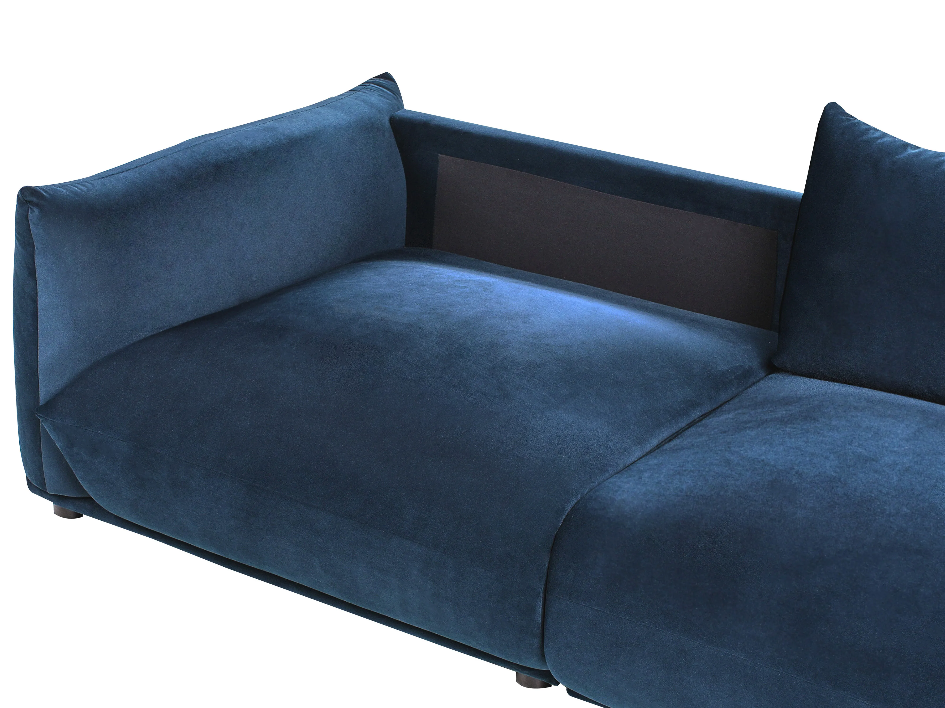Bankenset 5-zits LUVOS Fluweel Donkerblauw