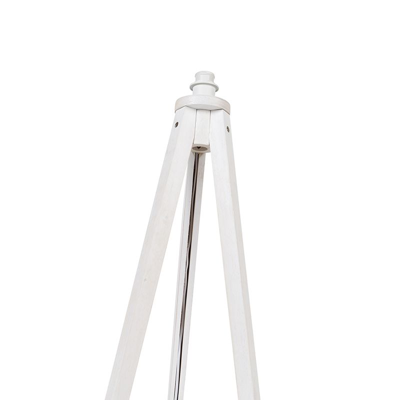 Landelijke vloerlamp tripod wit - Tripod Classic