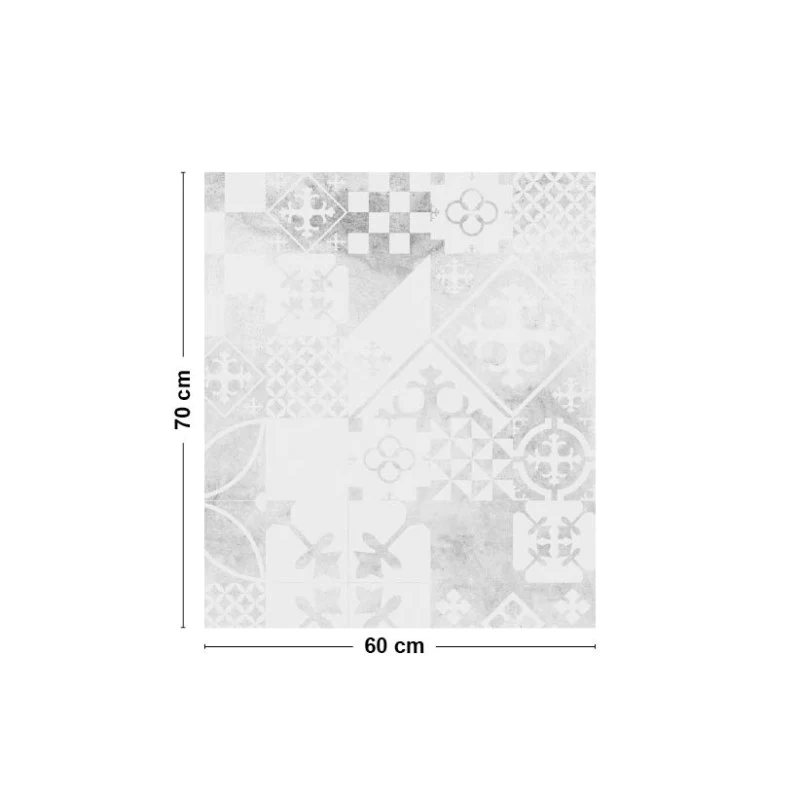 Crédence cuisine Fond de hotte ALU L 60xH 70cm - CIMENT STYLE BÉTON US