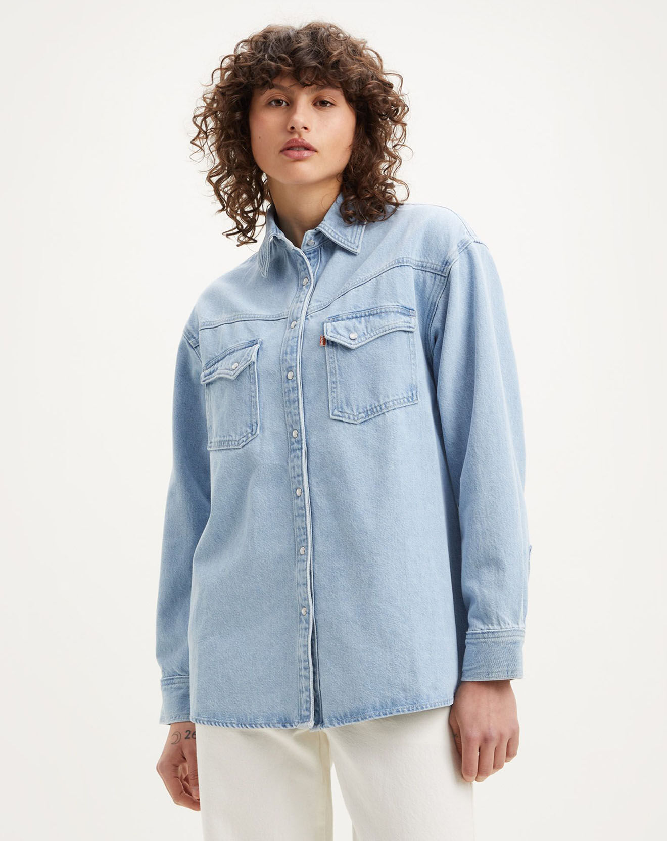 Levi's® Chemise en jean Dorsey Xl oversize Western bleu clair