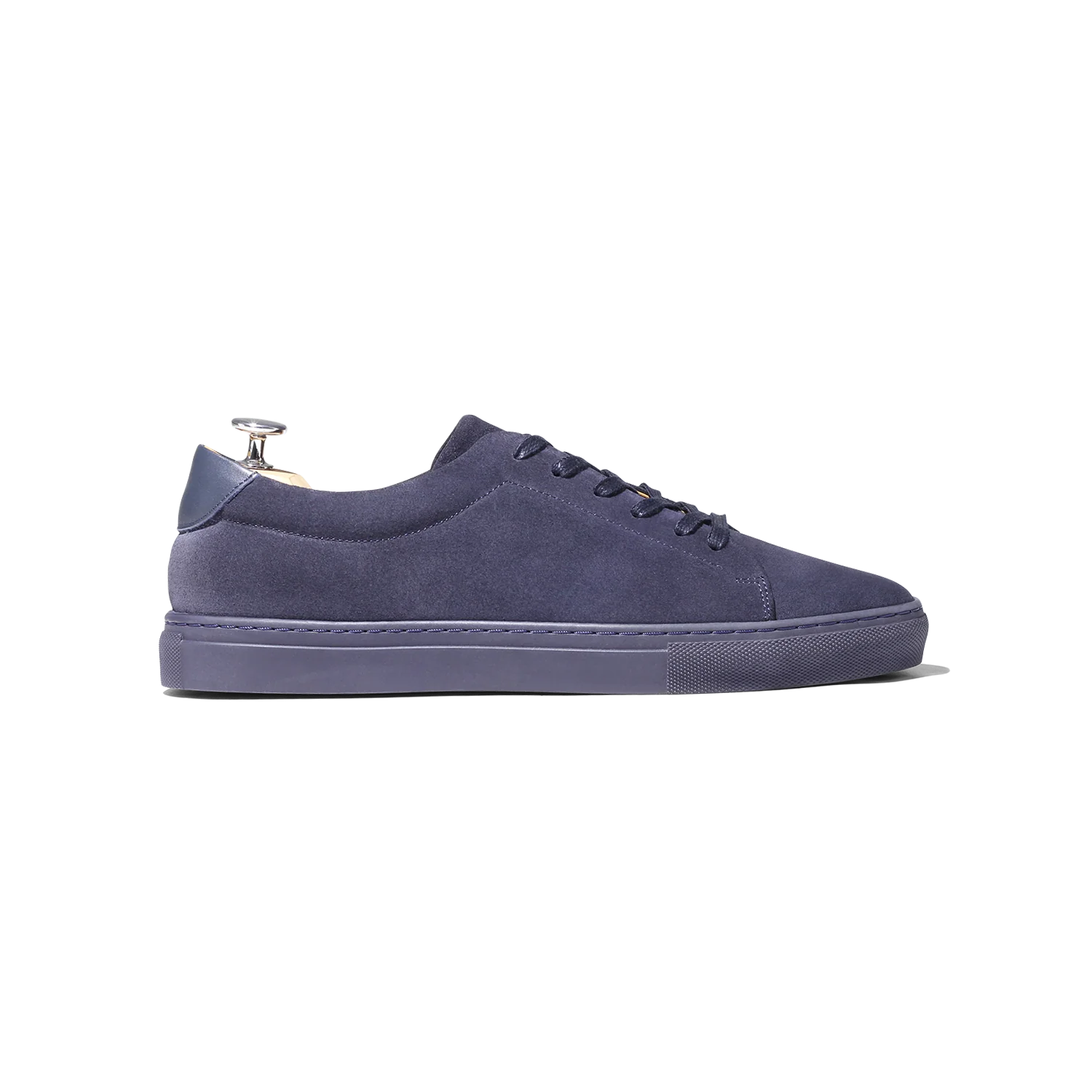Kooper-Sneakers / Basket en velours marine