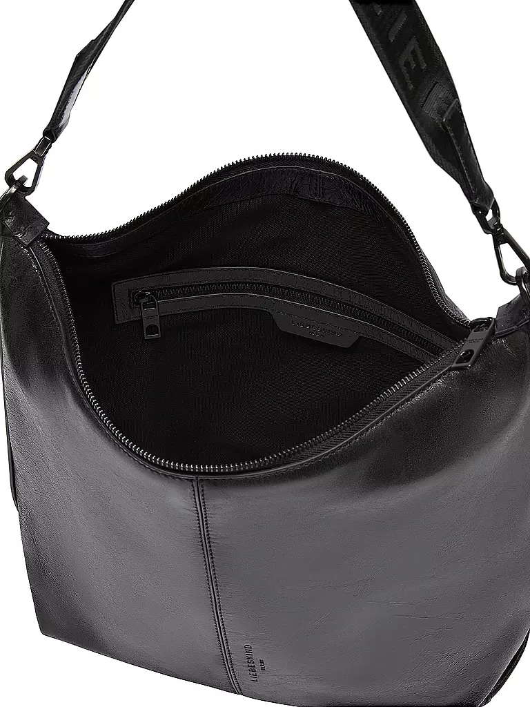 LIEBESKIND BERLIN Ledertasche - Hobo PARIS Medium schwarz