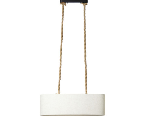 Hanglamp, 2-lichts, HxBxD 120x70,5x20 cm, naturel/wit