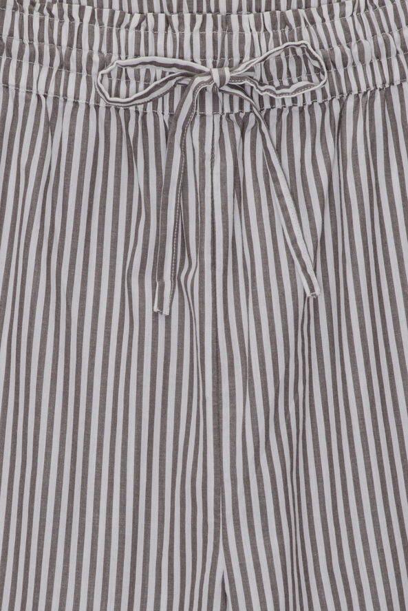 Moshi Moshi Mind moon pants stripe Dark taupe / ecru