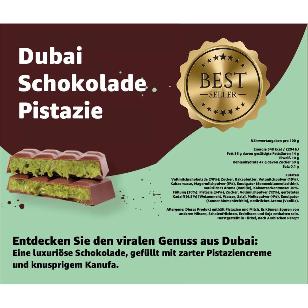 Dubai Schokolade - Pistazien und Kadayif
