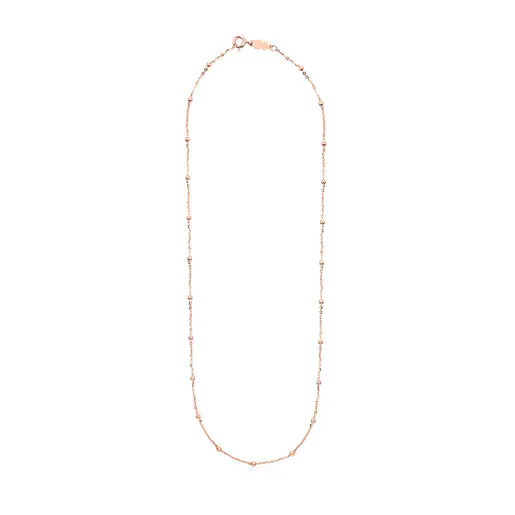 Gargantilha TOUS Chain com banho de ouro rosa 18k sobre prata e contas.