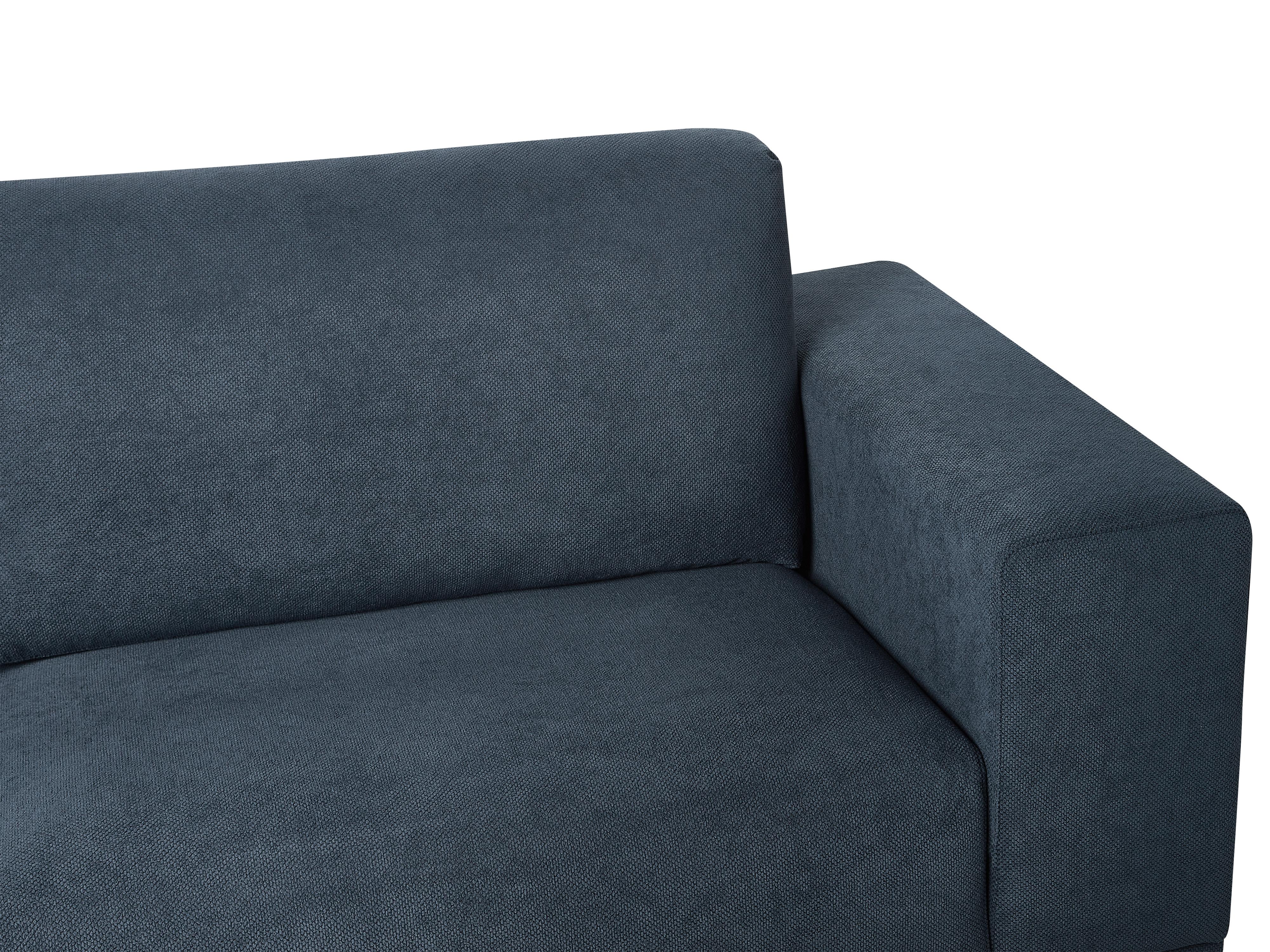 Bank 3-zits NIVALA Stof Donkerblauw