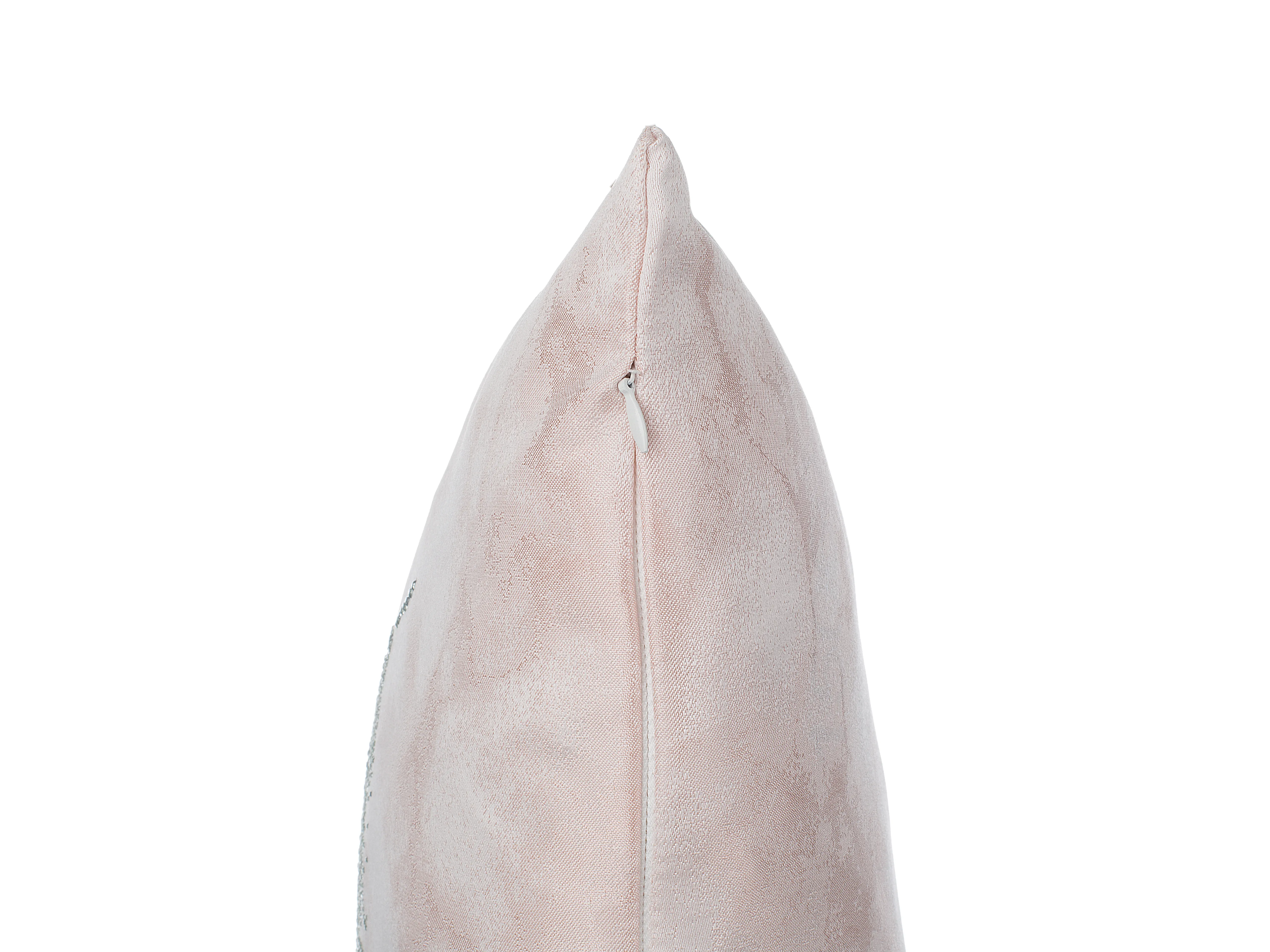 Set van 2 sierkussens SILENE 45 x 45 cm Roze bladpatroon