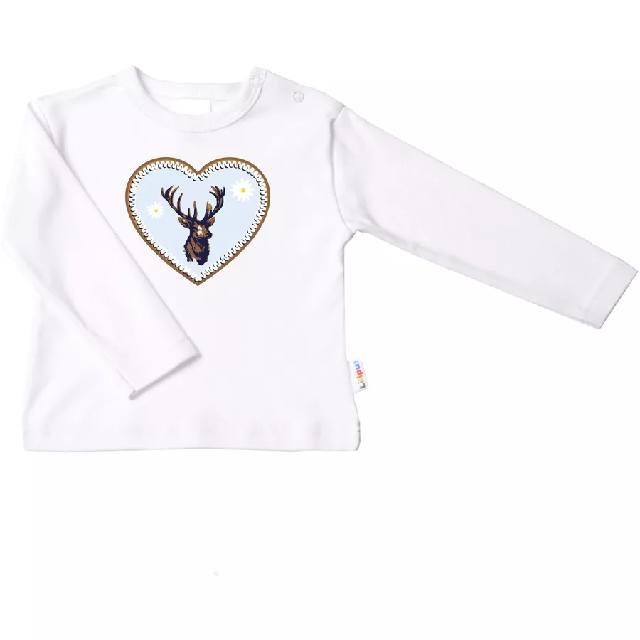 Liliput Langarmshirt Hirsch weiß
