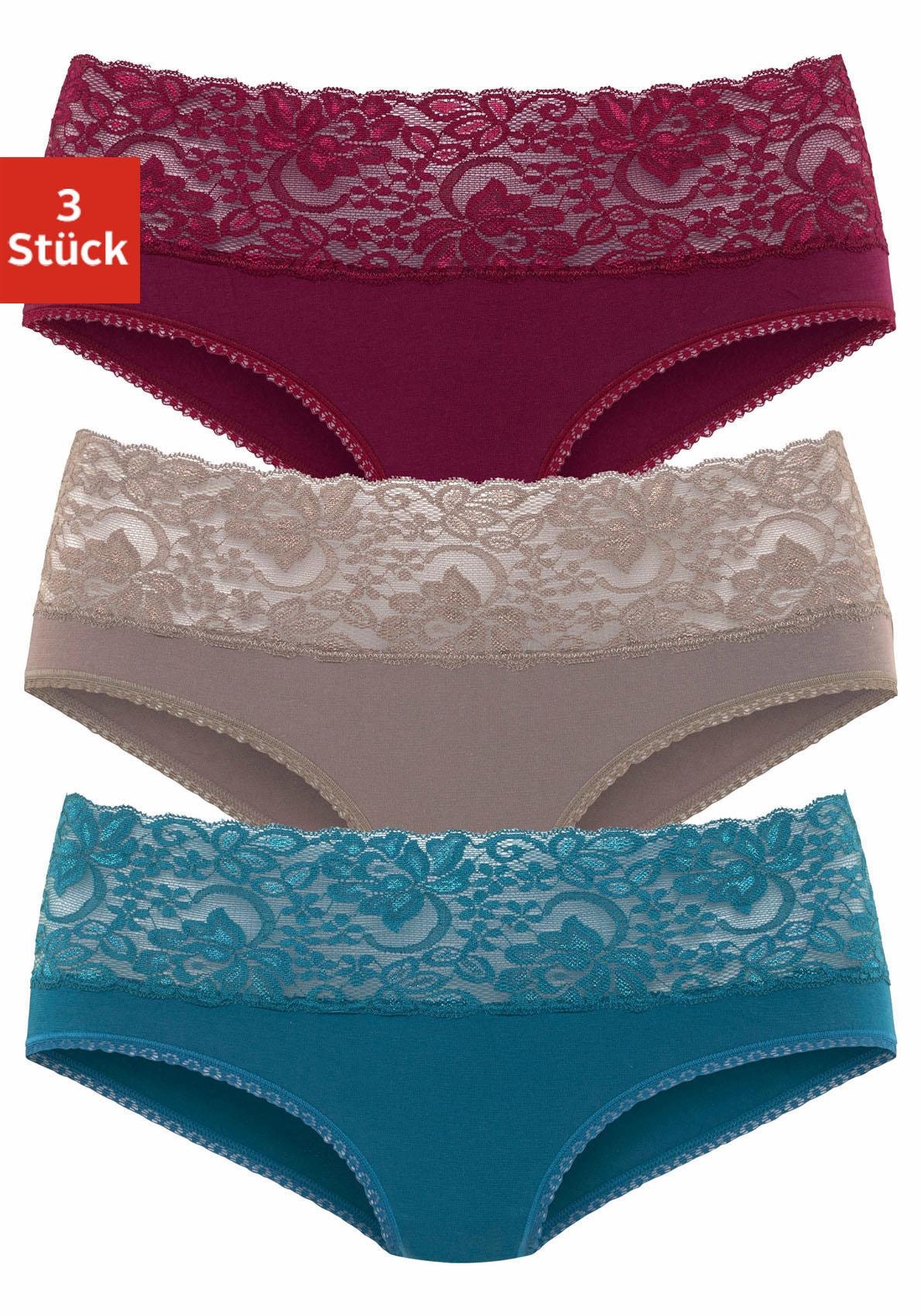 Vivance Slip , aus elastischer Baumwolle mit floraler Spitze