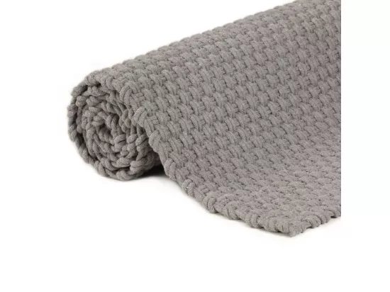Prolenta Premium - Tapis rectangulaire Gris 120x180 cm Coton