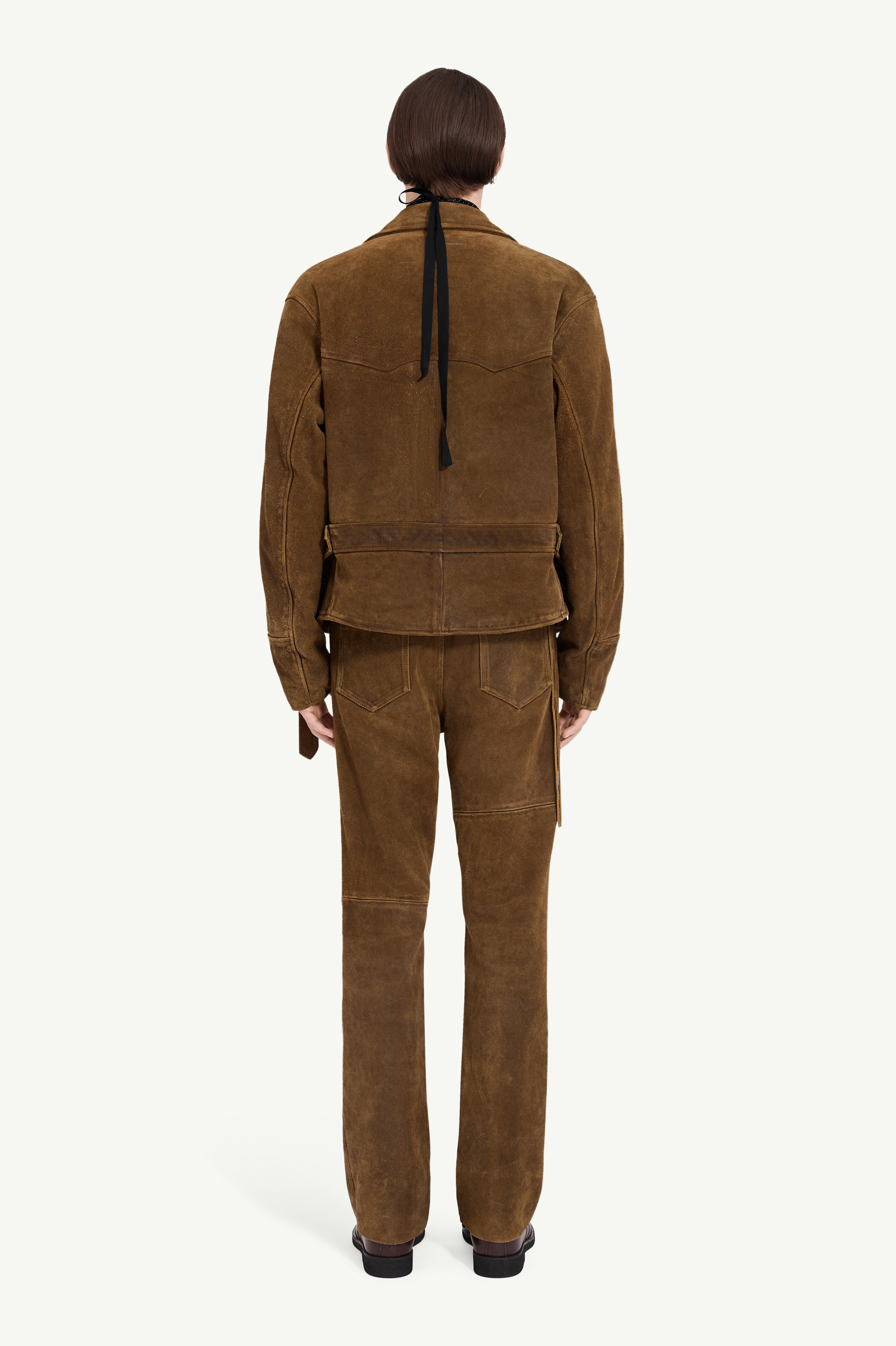 Veste biker en cuir de veau pour homme | MM6
