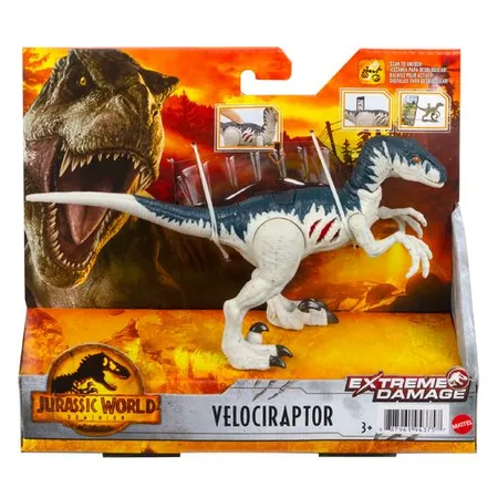 Mattel Jurassic World Extreme Damage Feature Dino Velociraptor