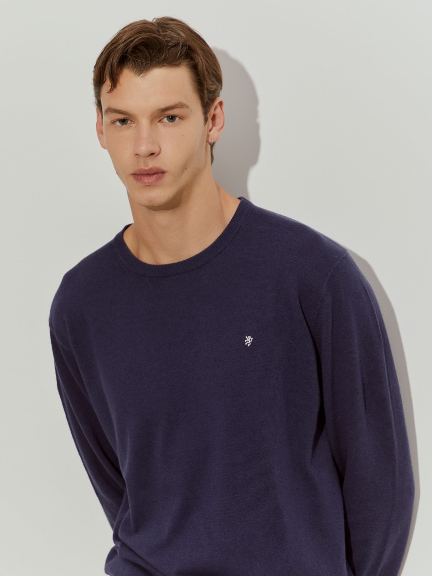 Pullover em linho e algodão