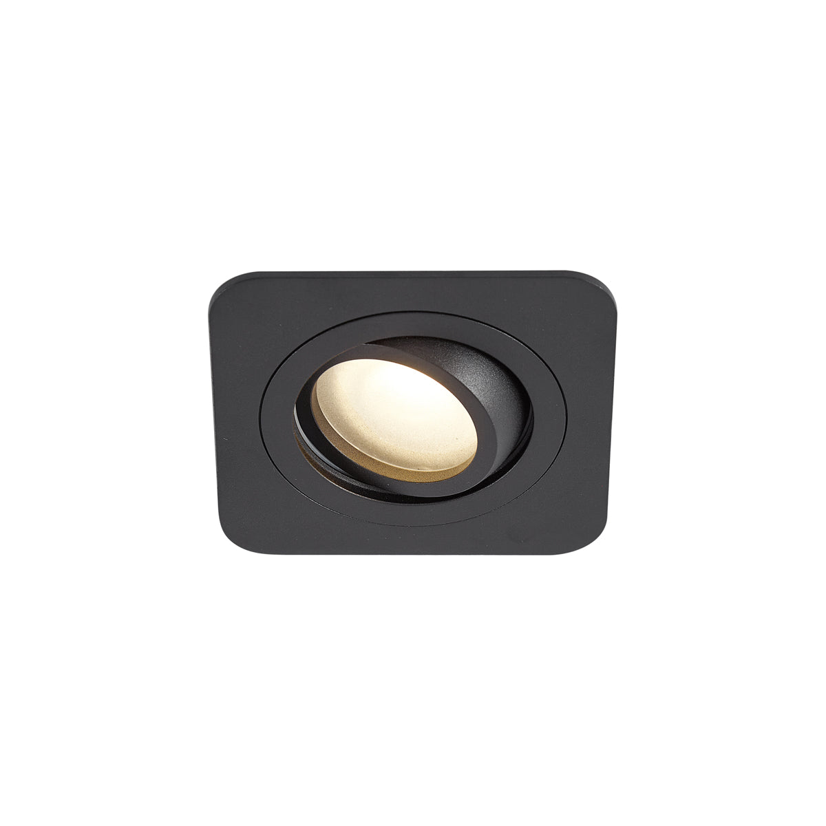 QAZQA Set van 6 Afgeronde inbouwspot zwart GU10 50mm draai- en